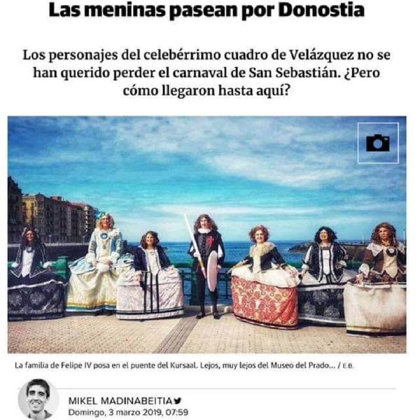 imagen noticia: Artculo sobre las meninas en el DIARIO VASCO